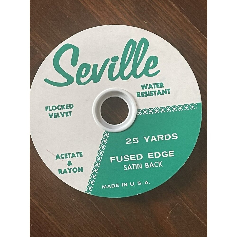 Seville Cranberry Red Flocked Velvet Ribbon 25 Yards Fused Edge Satin Back